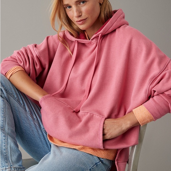 American Eagle Outfitters Tops - American Eagle Pink Hoodie